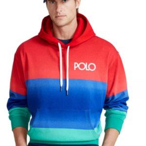 NWT Polo Ralph Lauren Men's M L  Logo Ombré Hoodie SWEATER DOUBLE KNIT